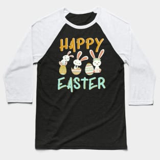 Cute funny bunny Happy Easter Eggs Bunnies Baseball T-Shirt